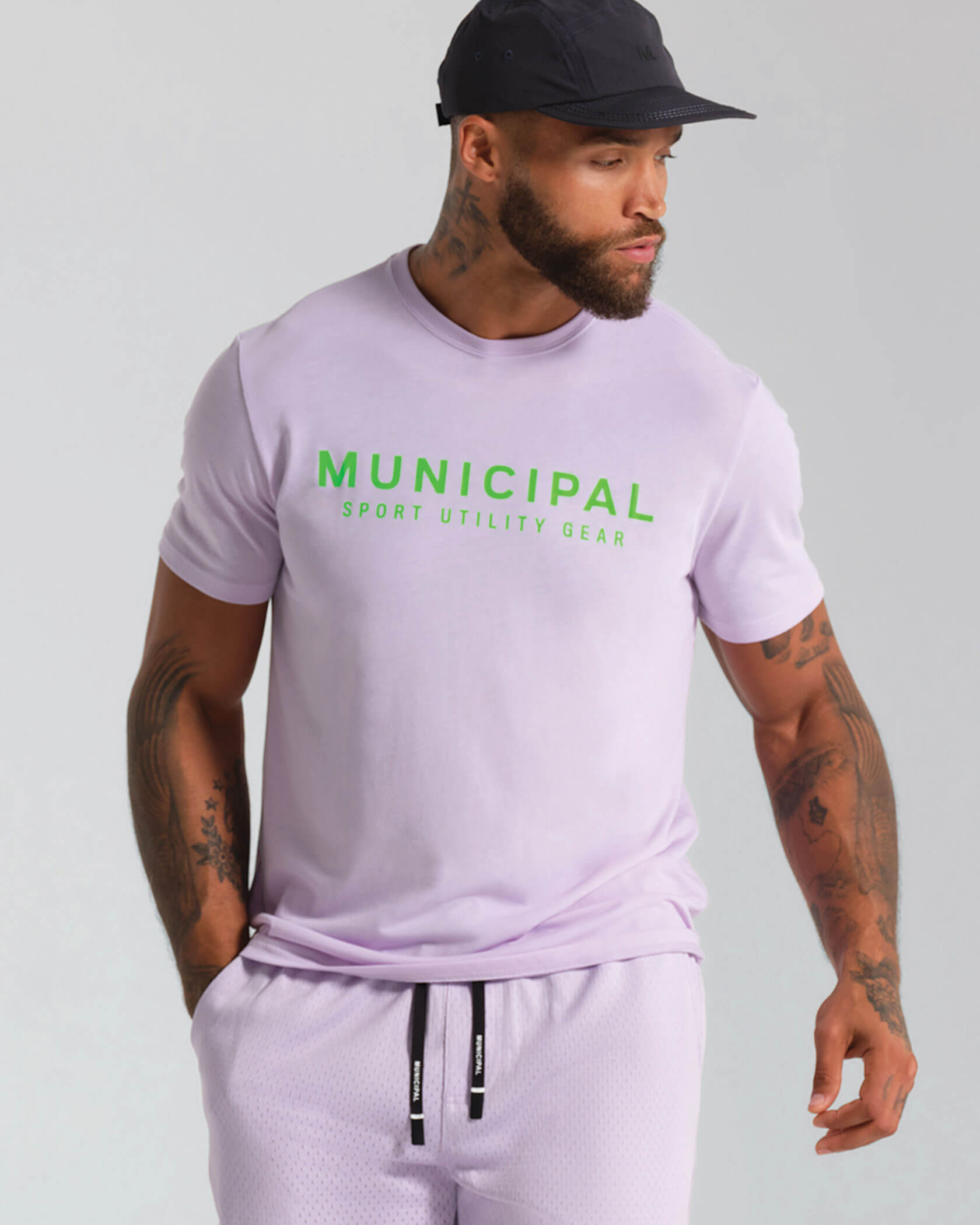 4:AM Club T-Shirt |Pastel Lilac / Sporting Green| front