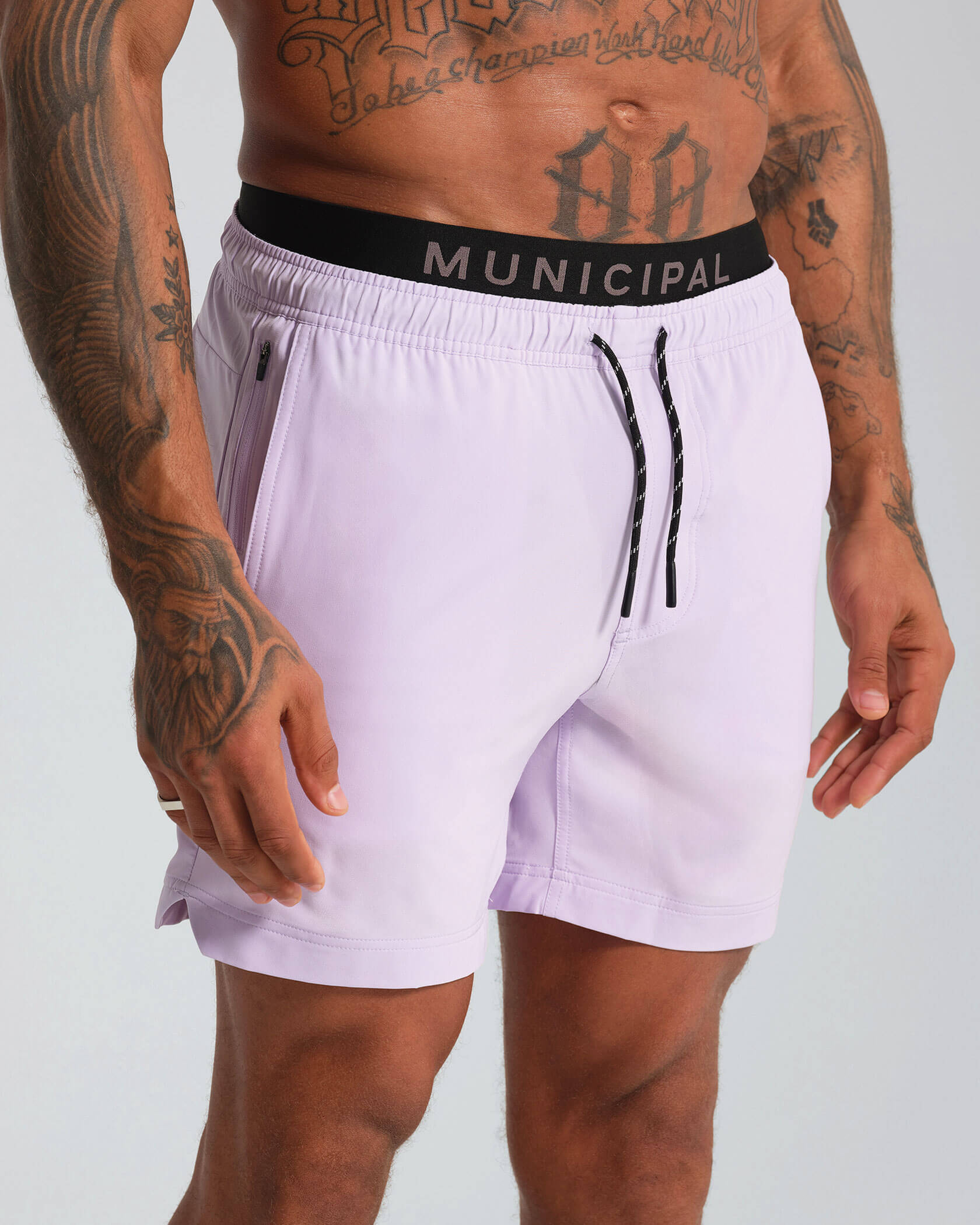 4:AM Club Training Shorts |Pastel Lilac| Front