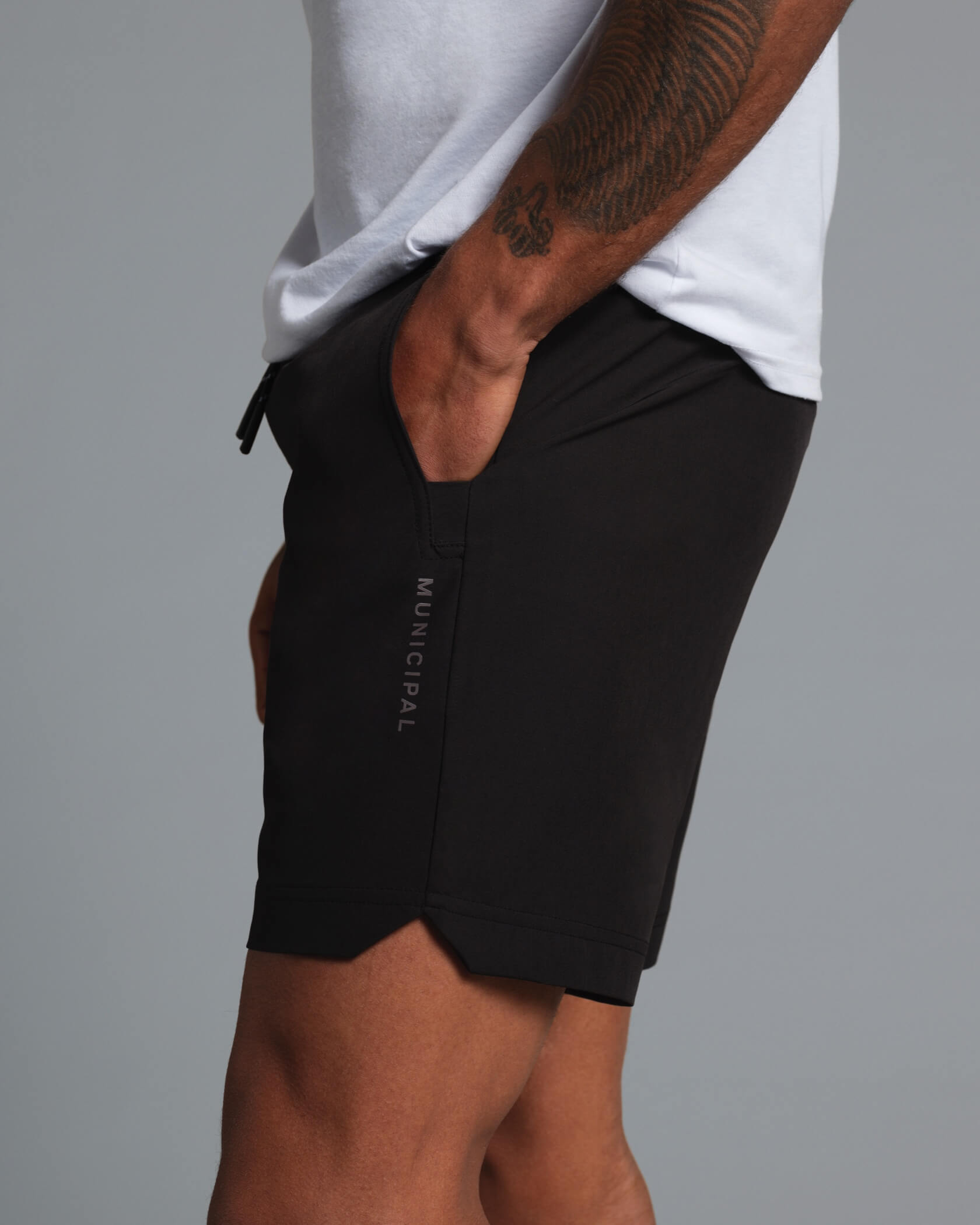 4:AM Club Training Short |Black| logo