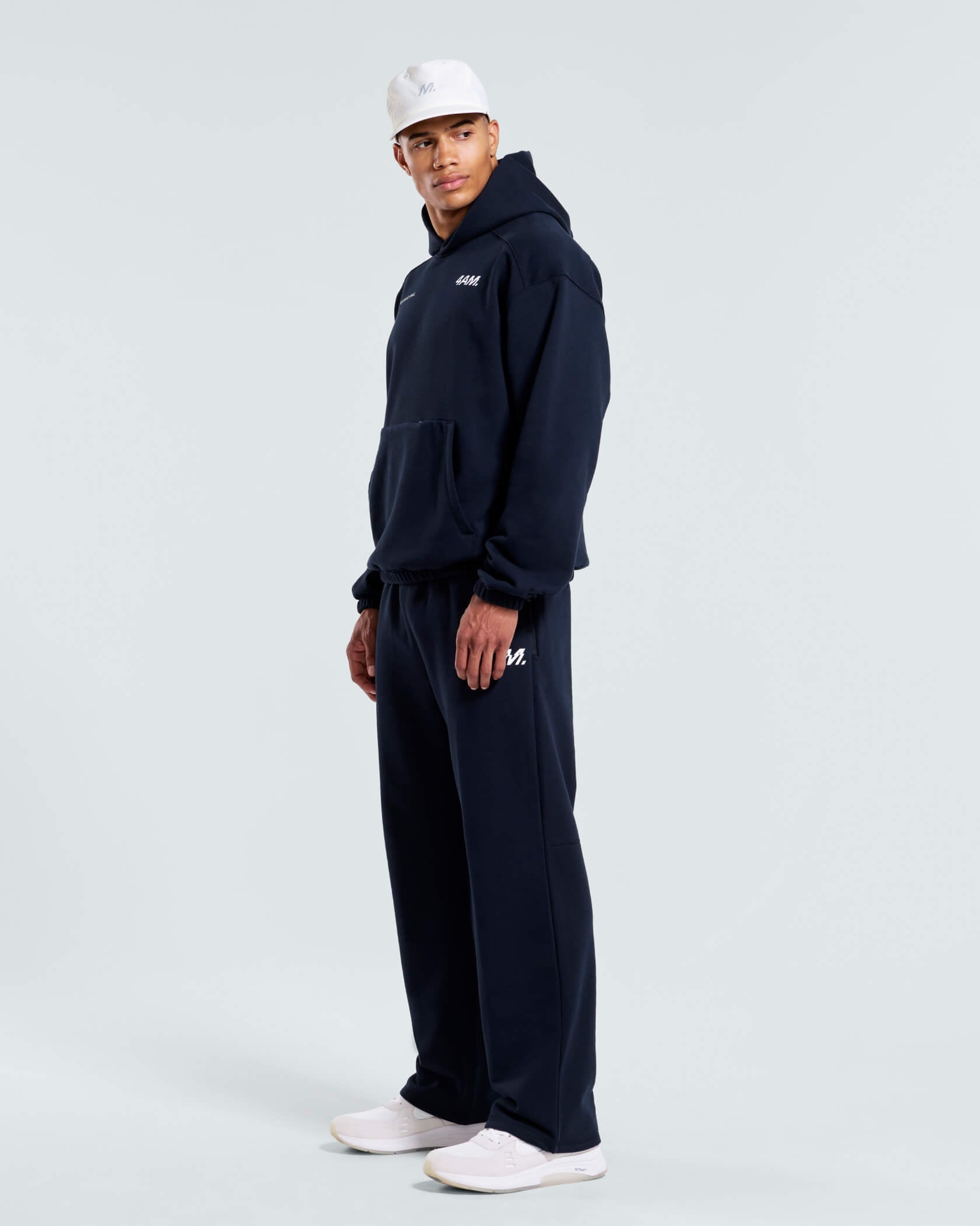4AM. Fleece Hoodie |Black| side