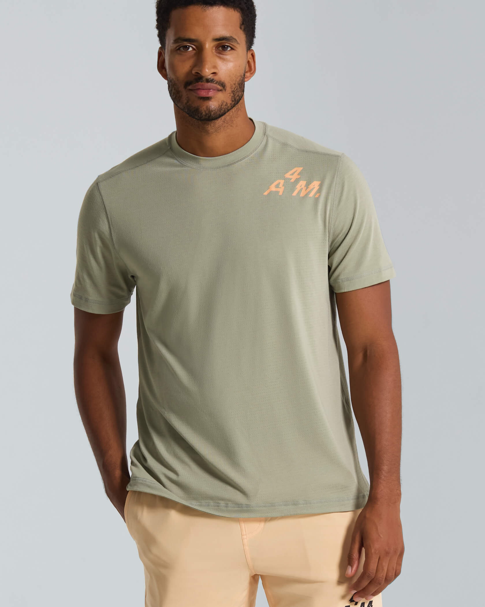 4AM Tri T-Shirt |Seagrass Heather| front