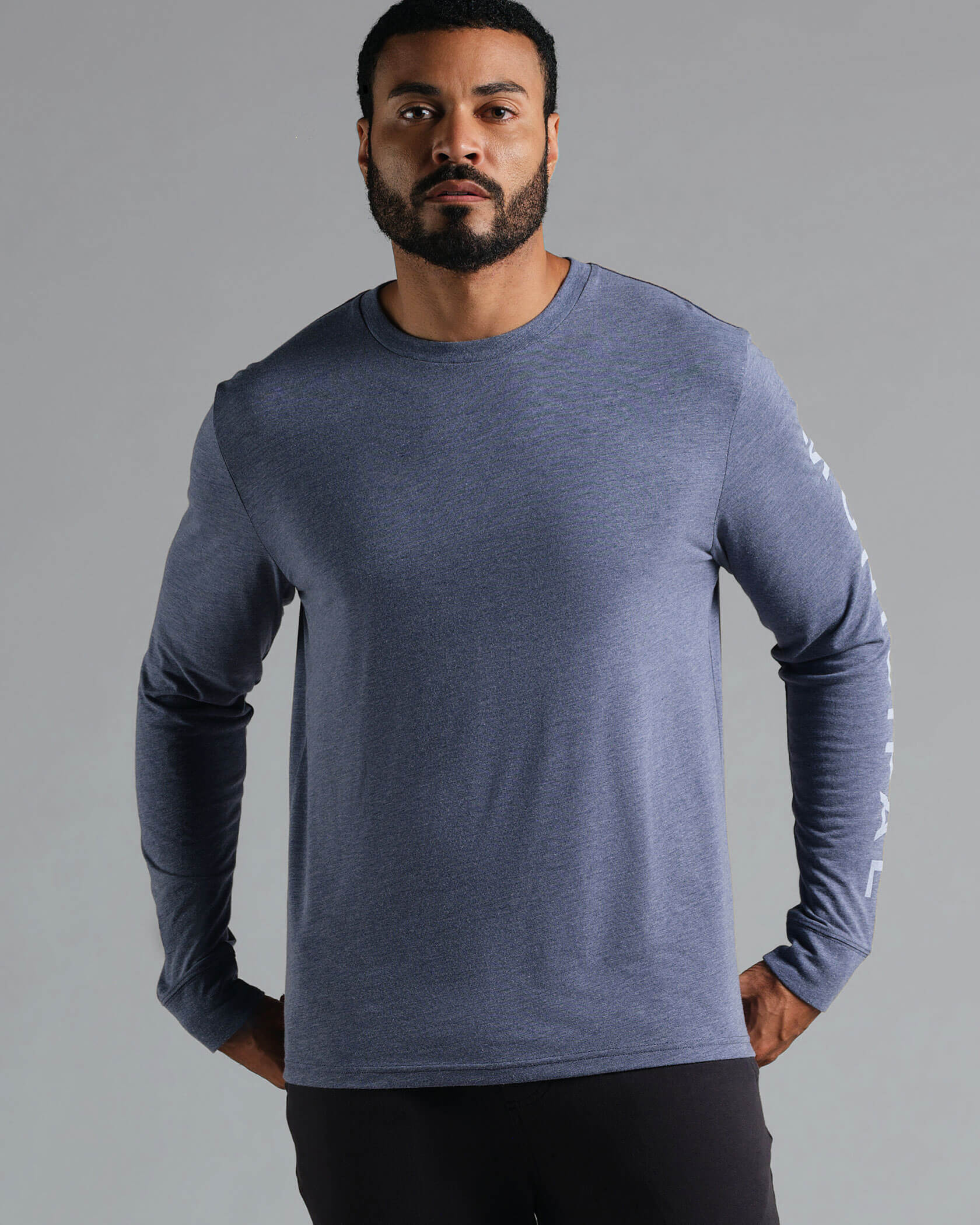 Armband SuperBlend LS T-Shirt |Navy| front