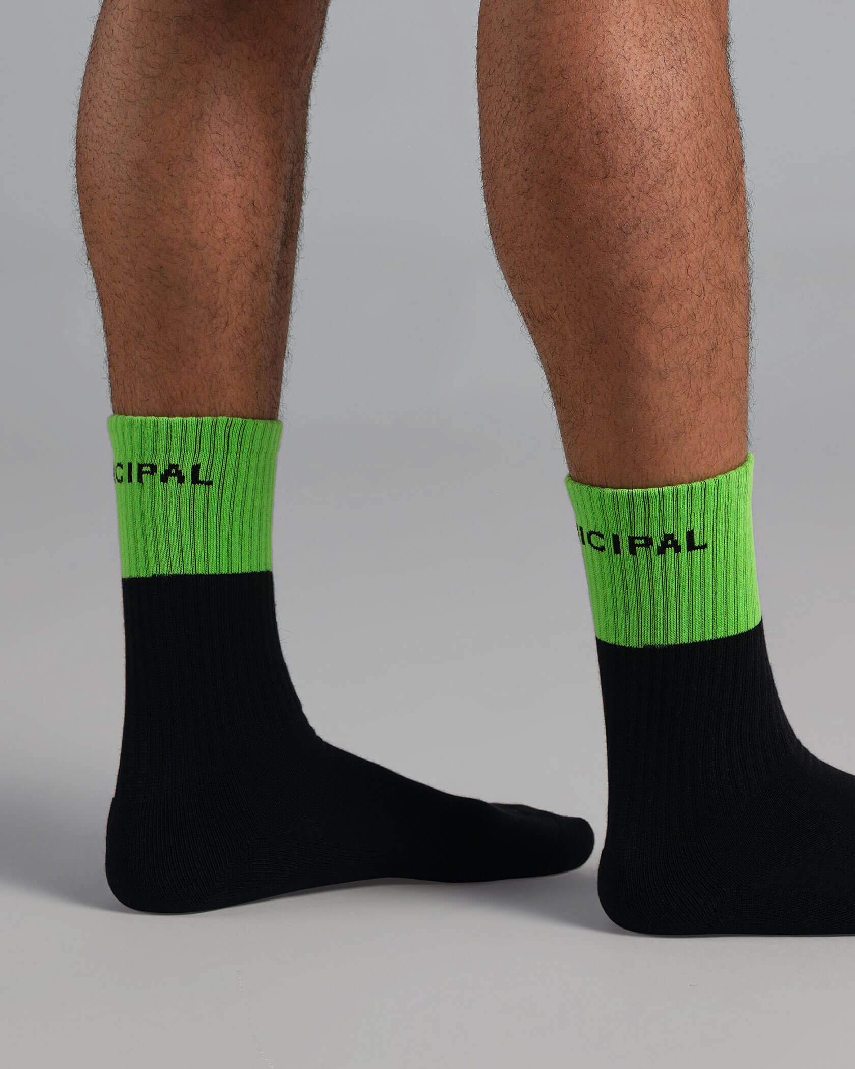 Drip Drop Socks |Black / Lime| front