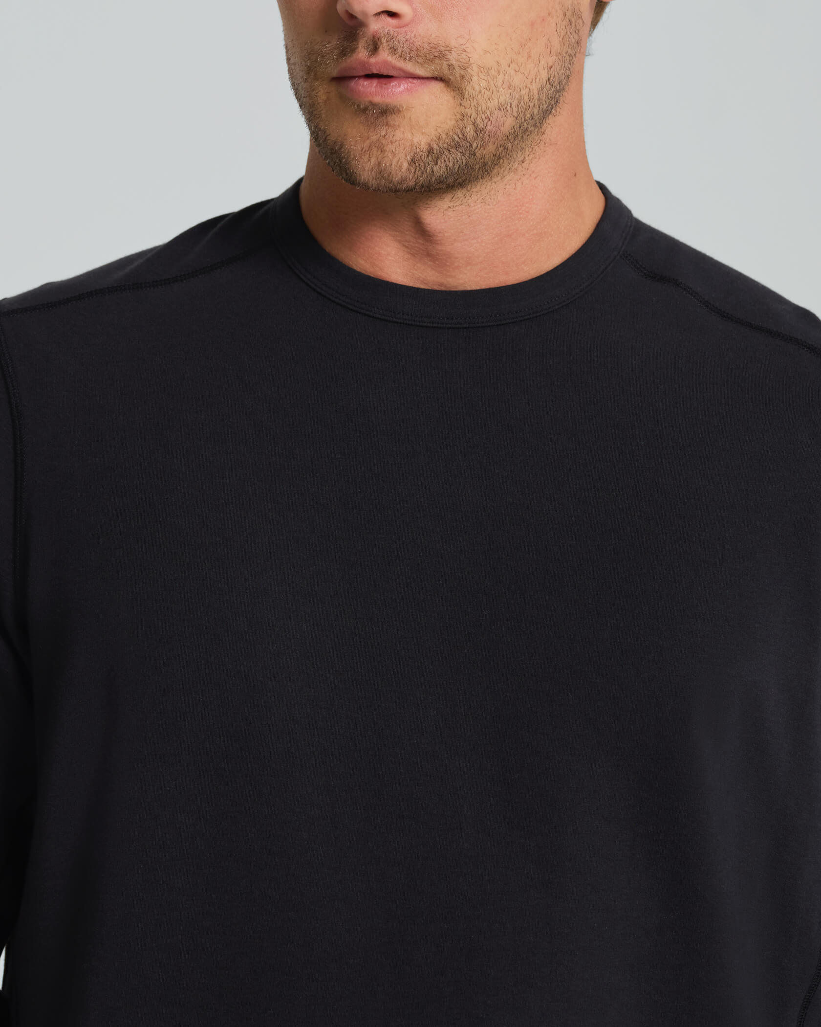 New Town Stretch Crew |Black| detail