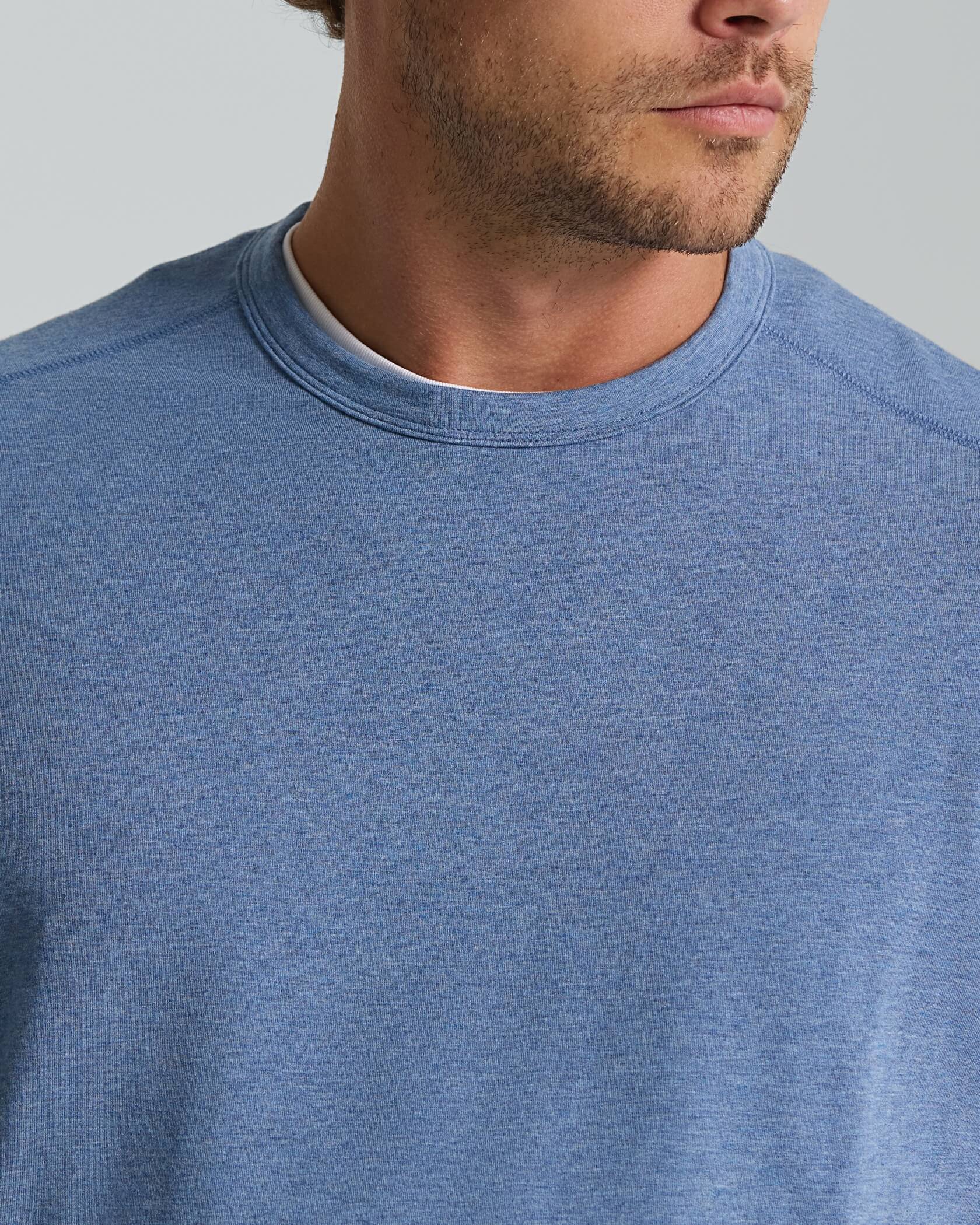 New Town Stretch Crew |Horizon Heather|  detail