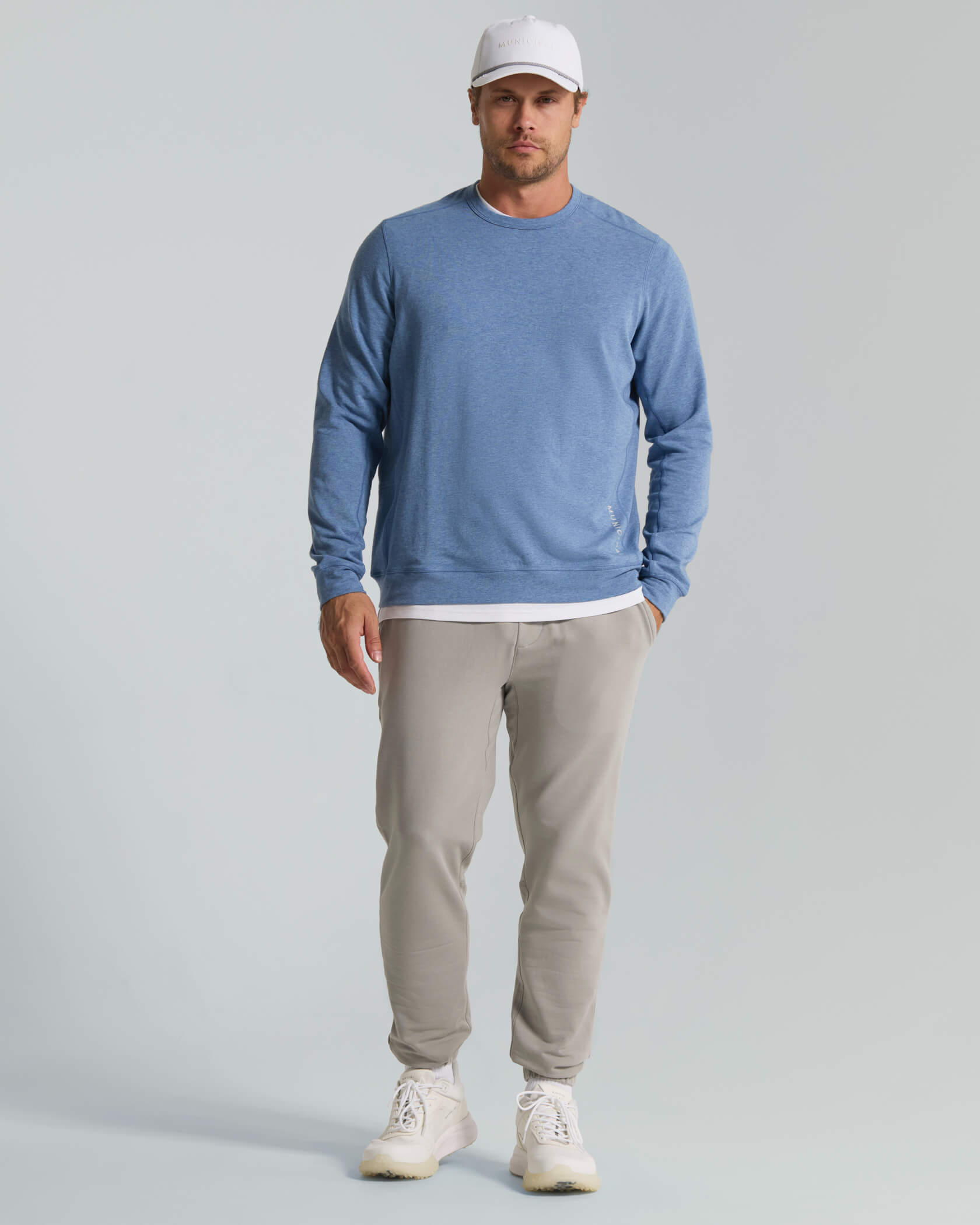 New Town Stretch Crew |Horizon Heather|  outfit