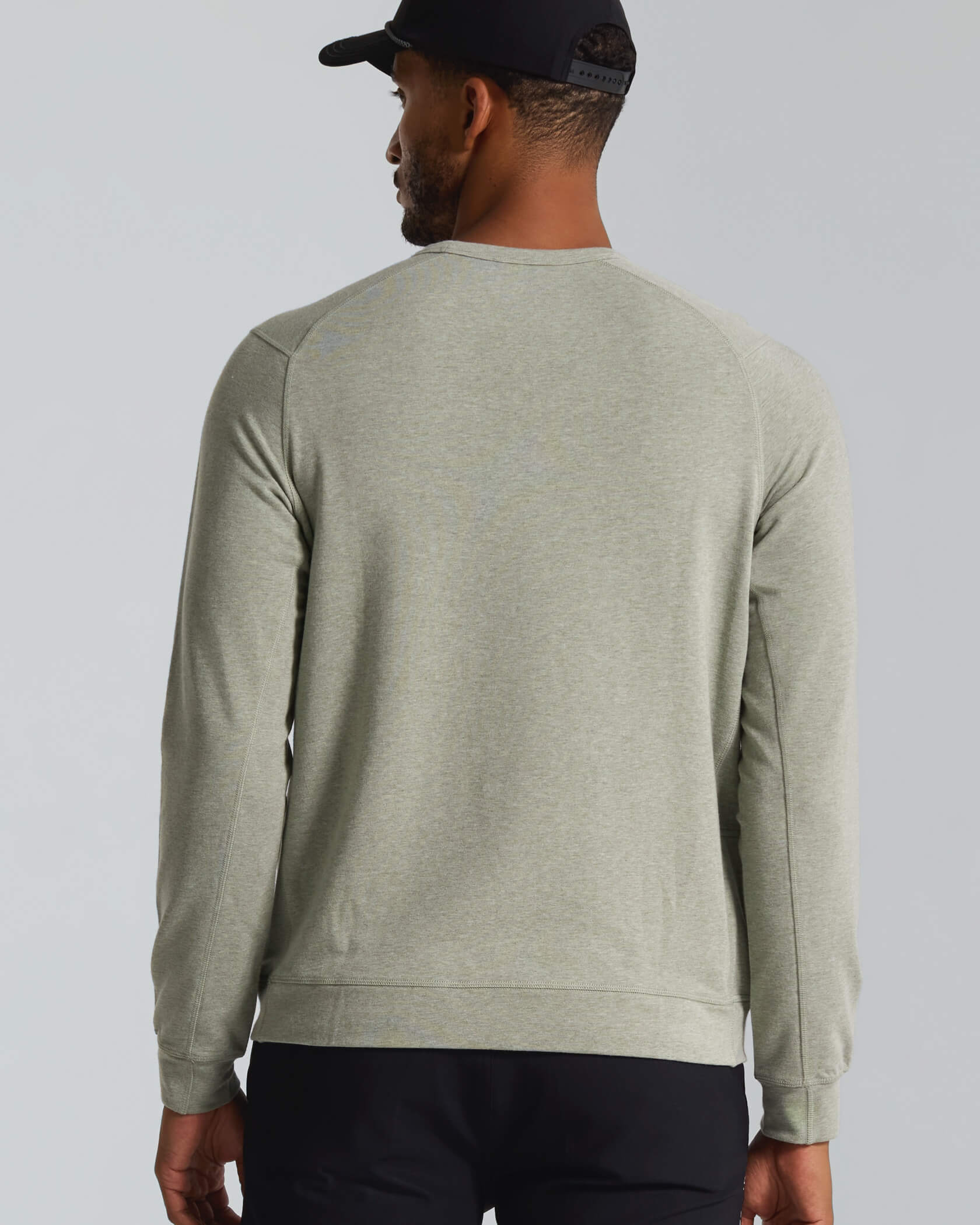 Newtown Stretch Crew |Seagrass Heather| back