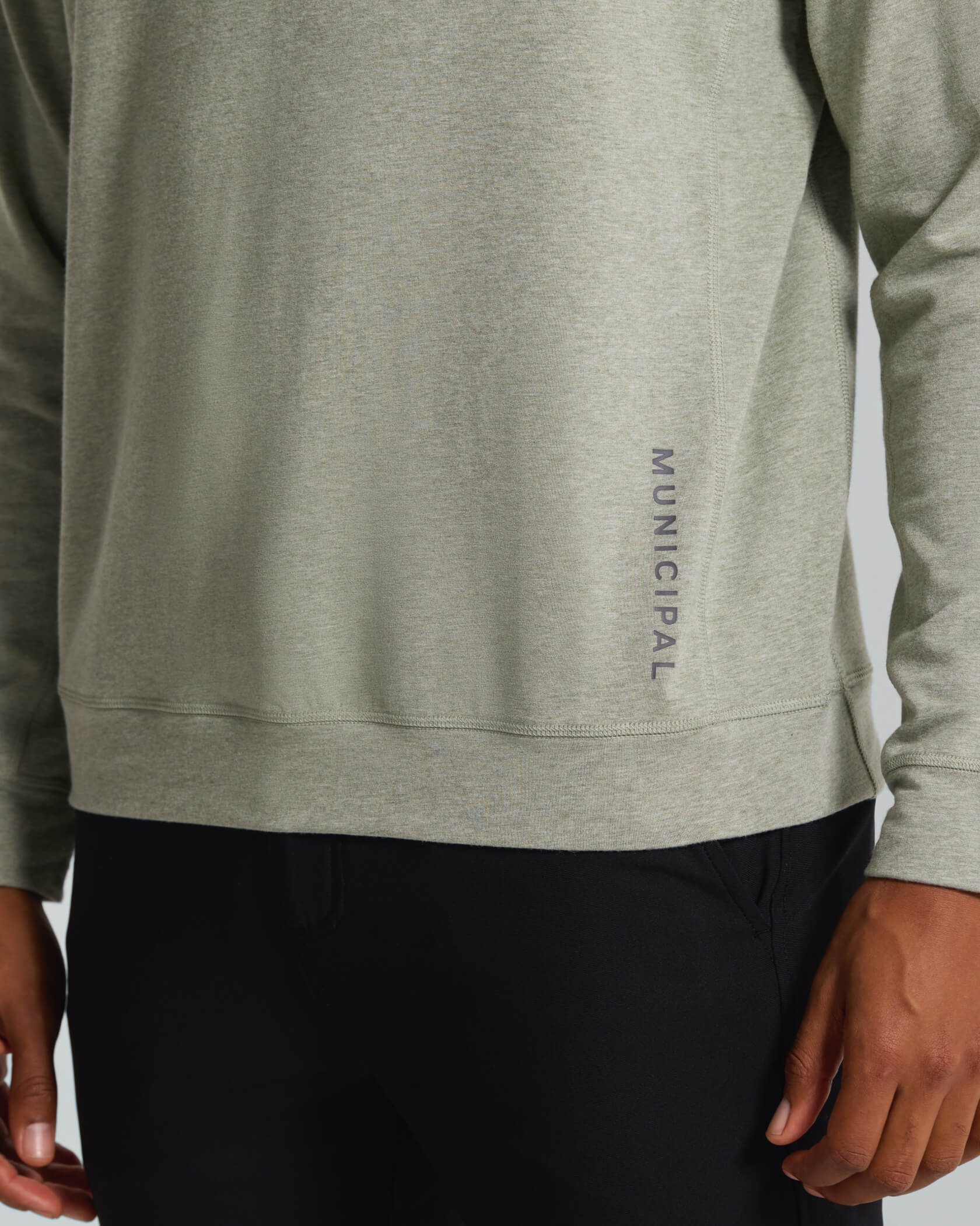 Newtown Stretch Crew |Seagrass Heather| logo