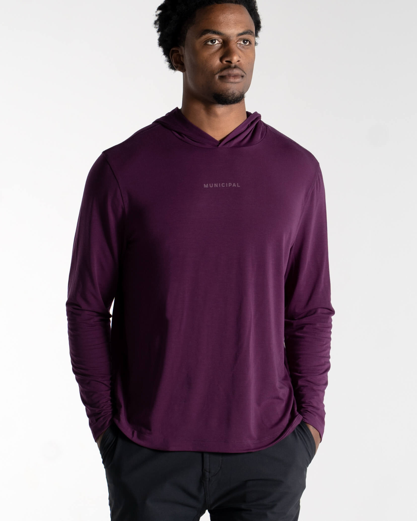 Sport Utility LS Hooded T-Shirt |Dark Purple| front