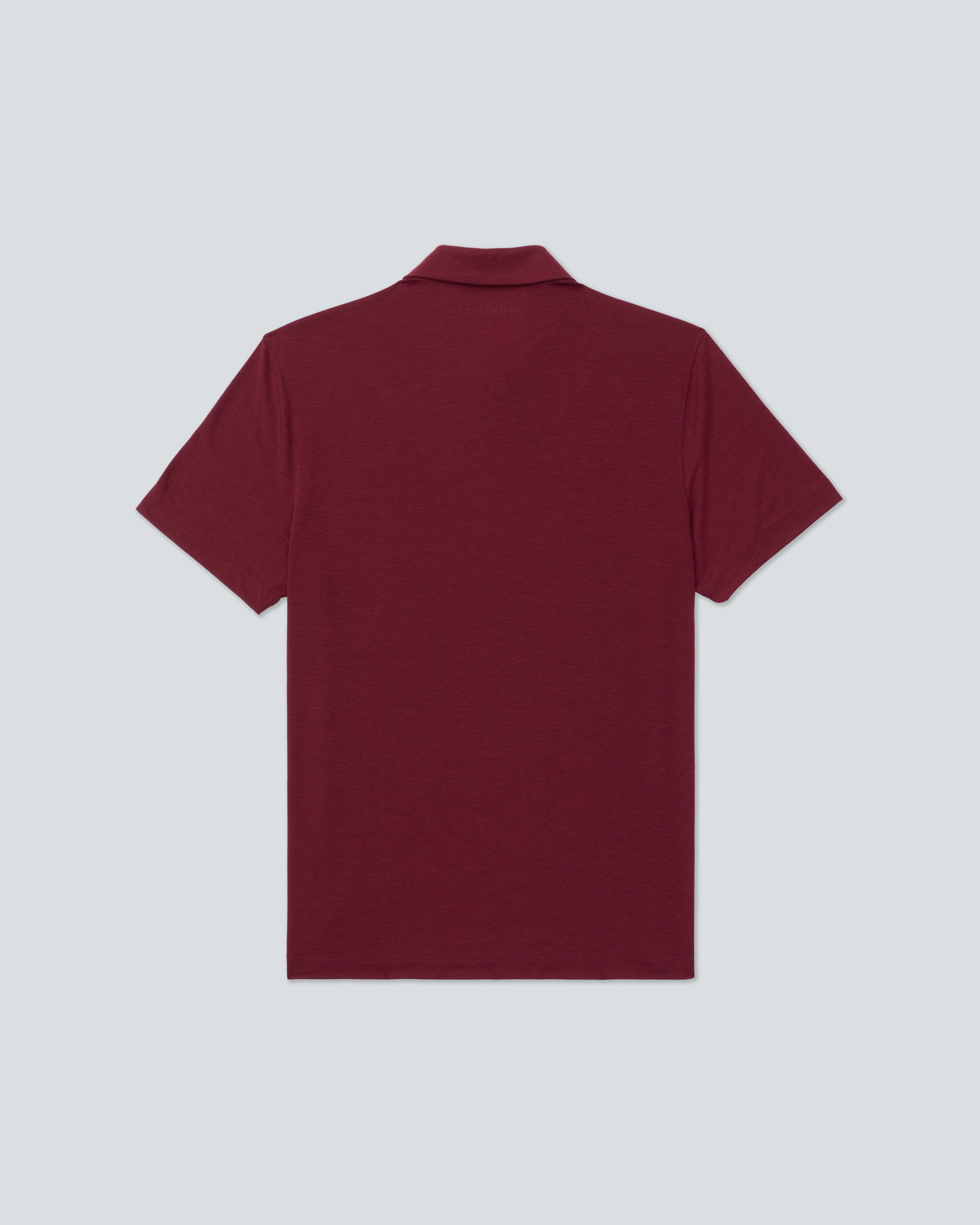 Sport Utility Polo |Merlot Heather| flat back