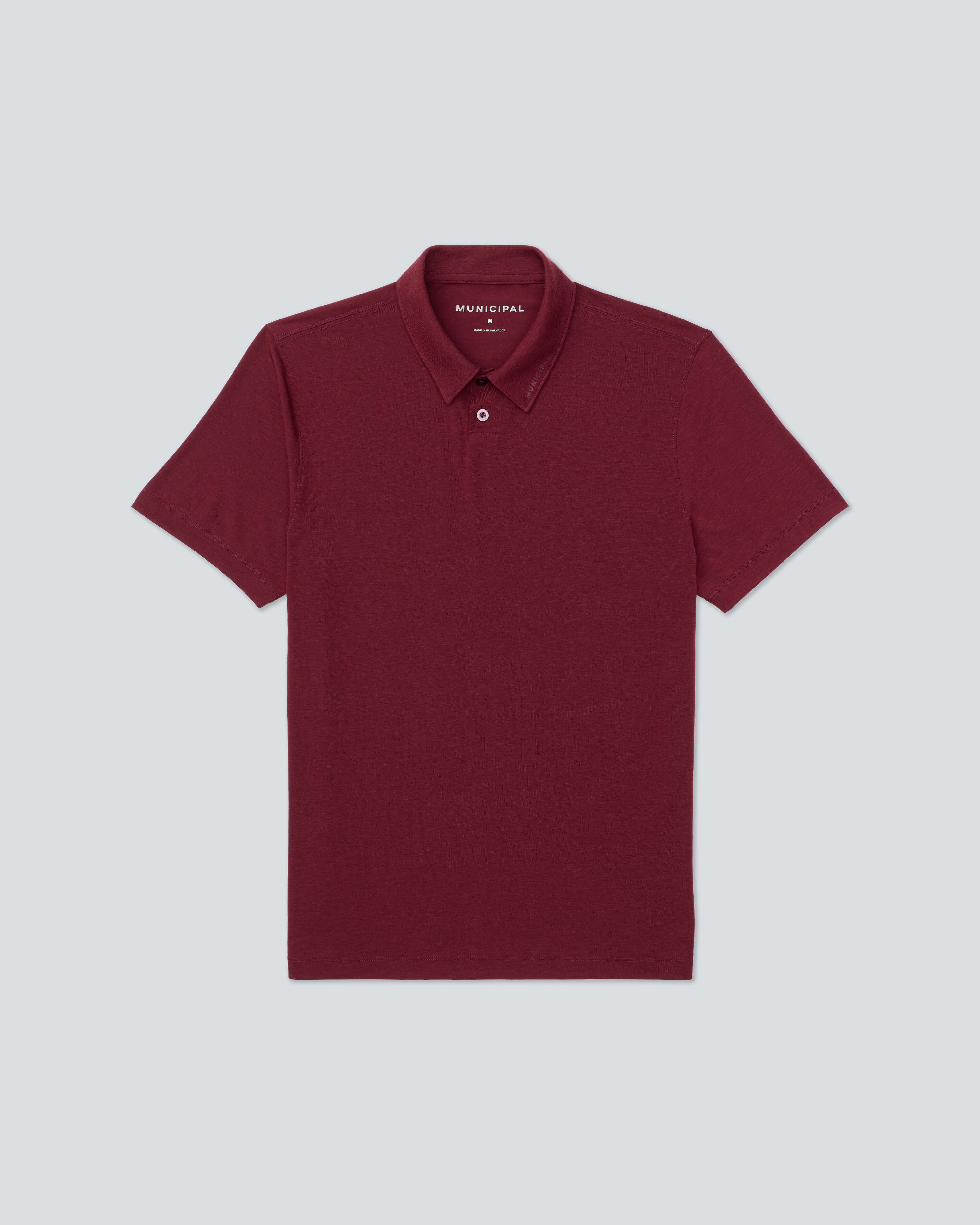 Sport Utility Polo |Merlot Heather| flat front