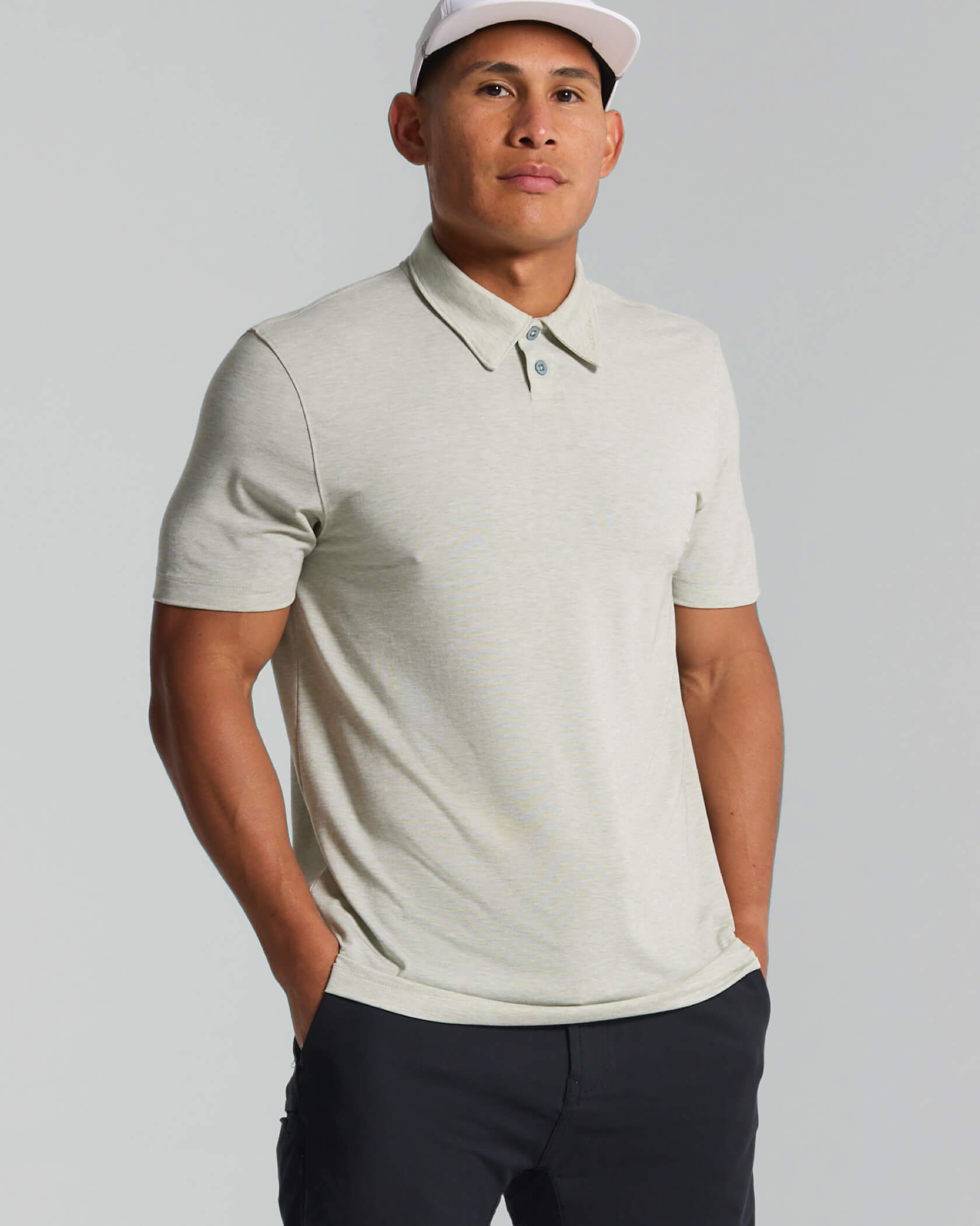 Sport Utility Polo |Seagrass Heather| front