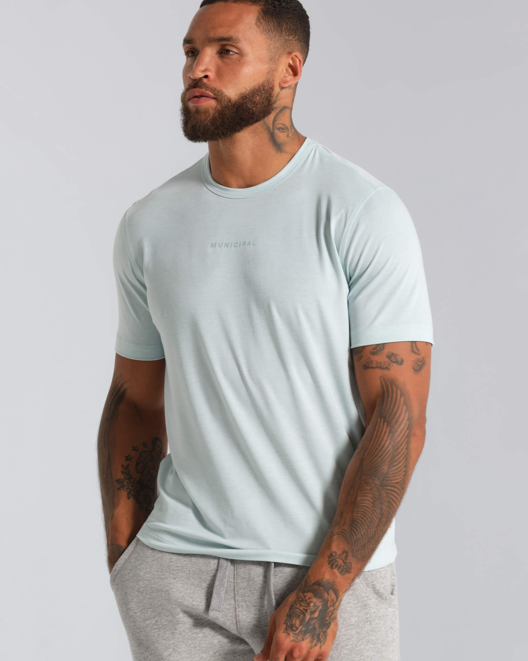 Sport Utility SS T-Shirt |Blue Sage Heather| front