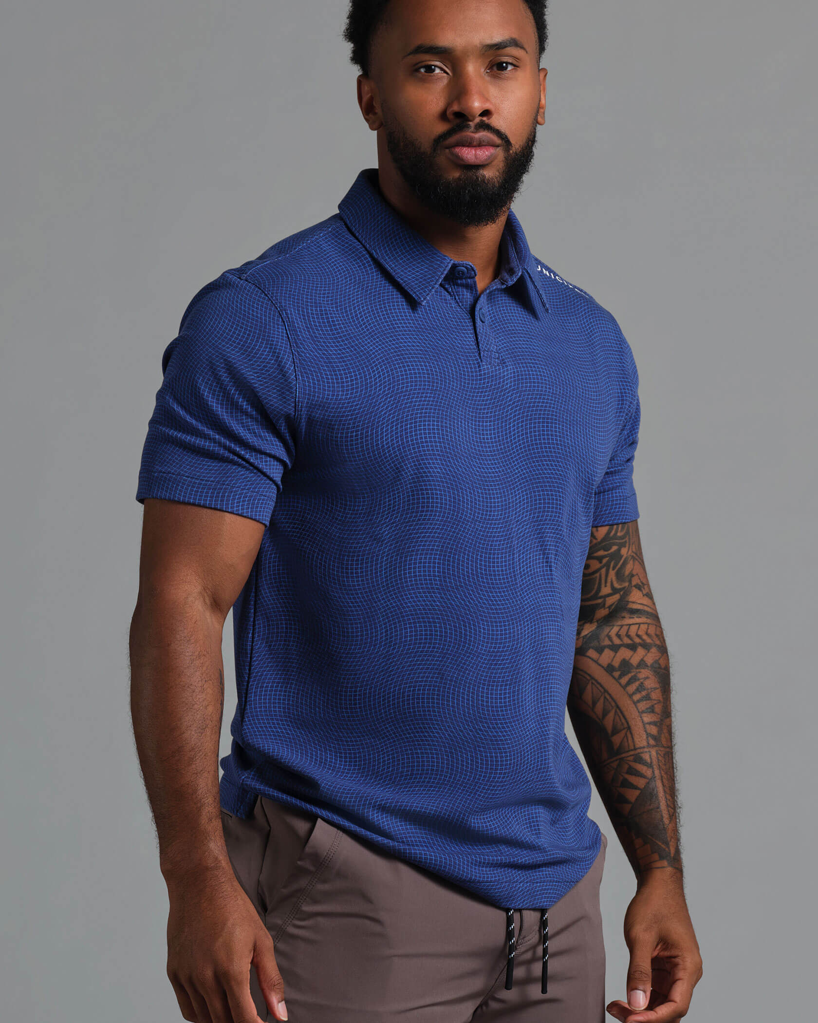 Sportcross Polo |Dusk Wavy Grid| front