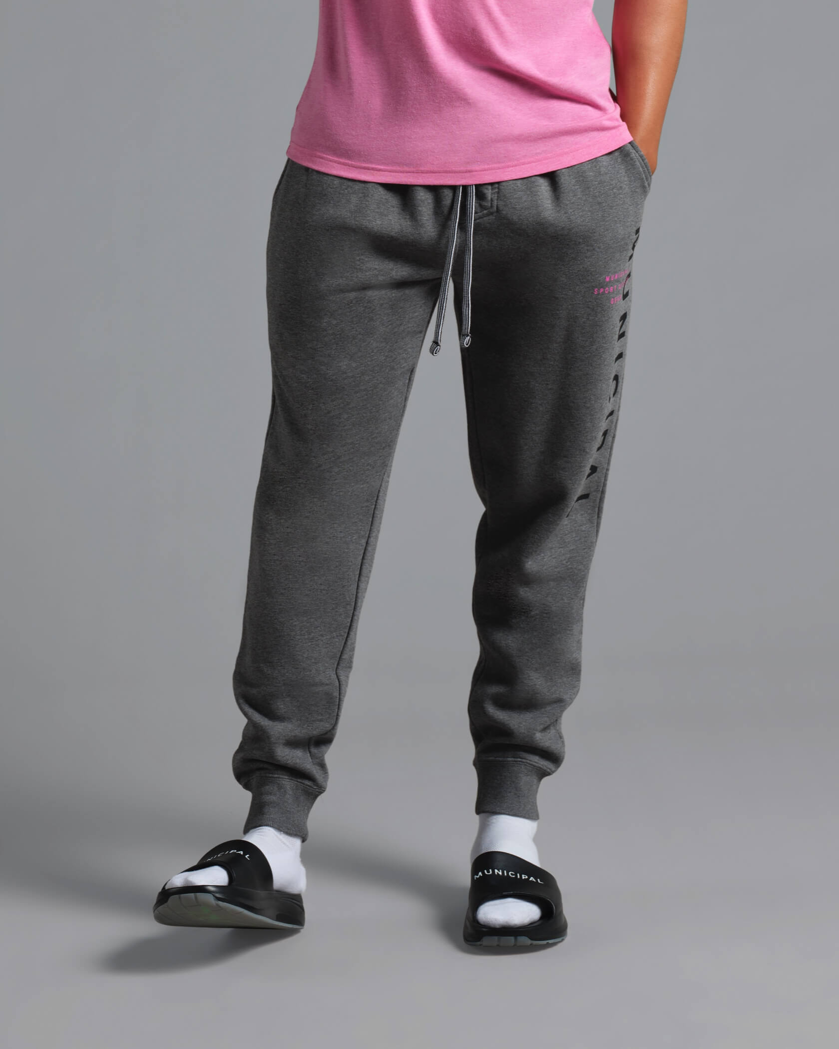 Training Camp Jogger |Charcoal Heather / Magenta| front