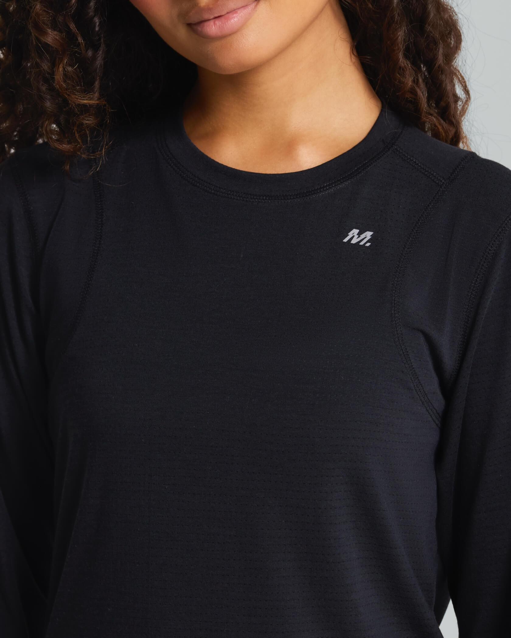 Women's 4AM. LS T-Shirt |Black| logo