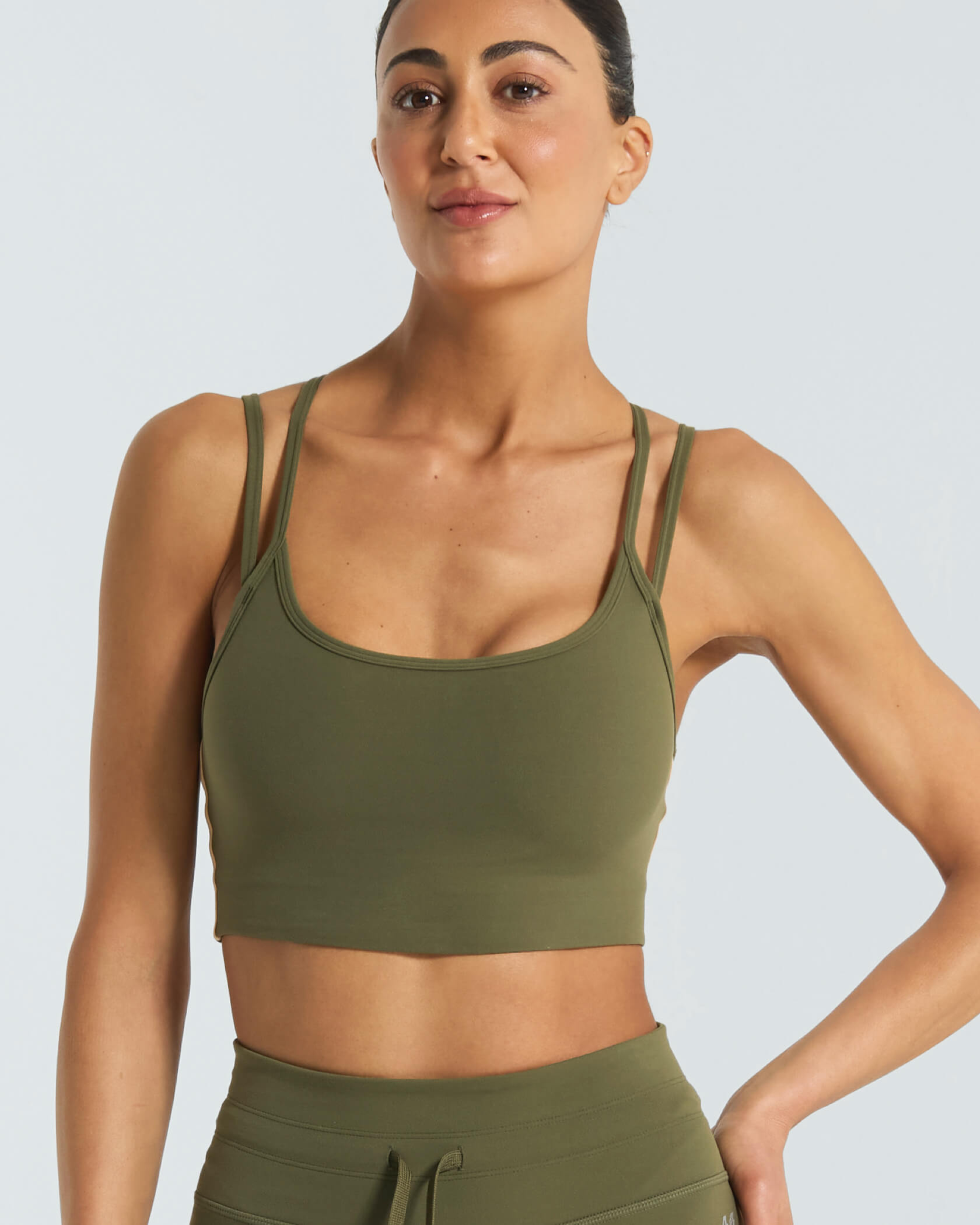 Women's Inflow Lightweight Bra |Army| front