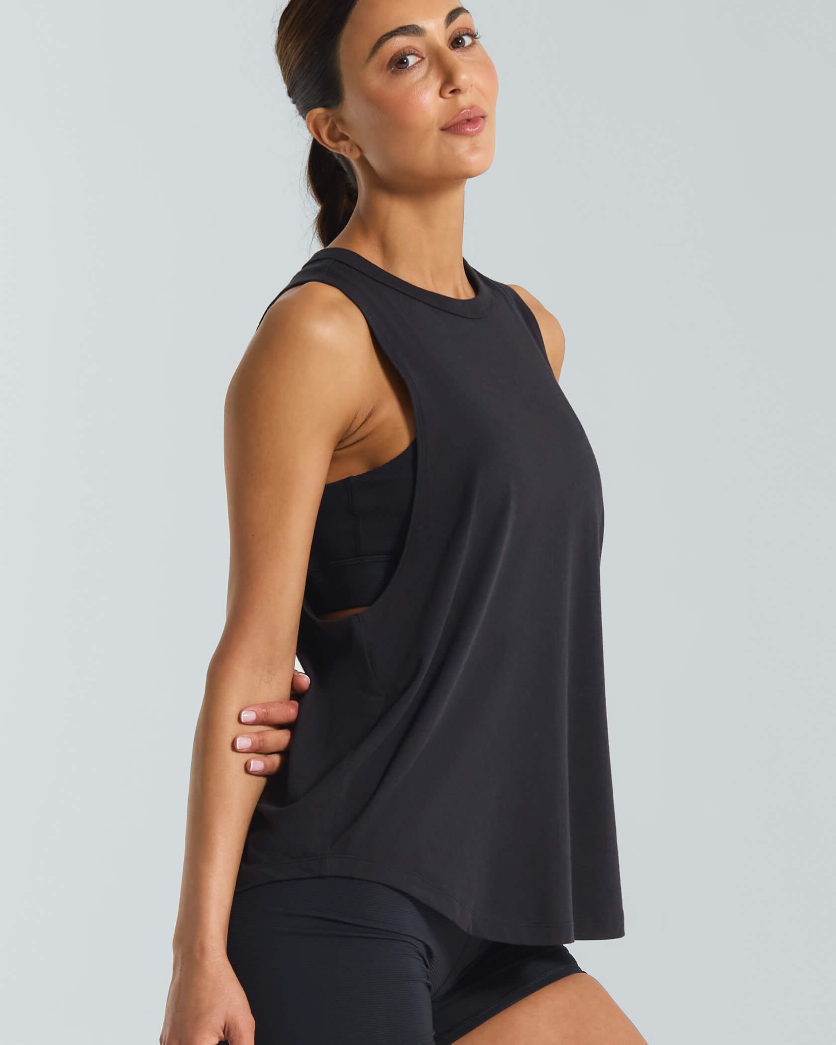 Women's Low Key Tank |Black| front