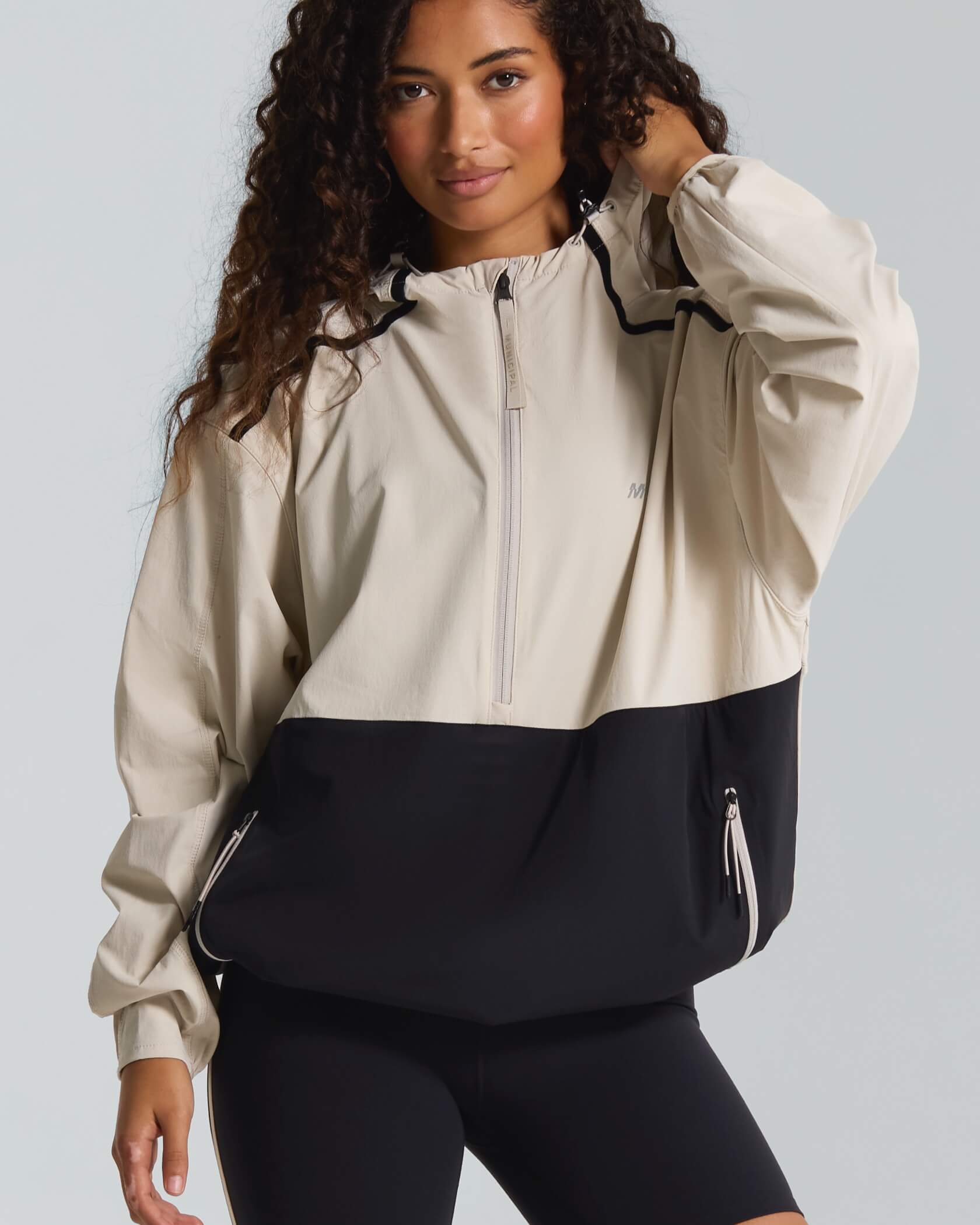 Women's Momentum Half Zip Anorak |Silver Lining| front