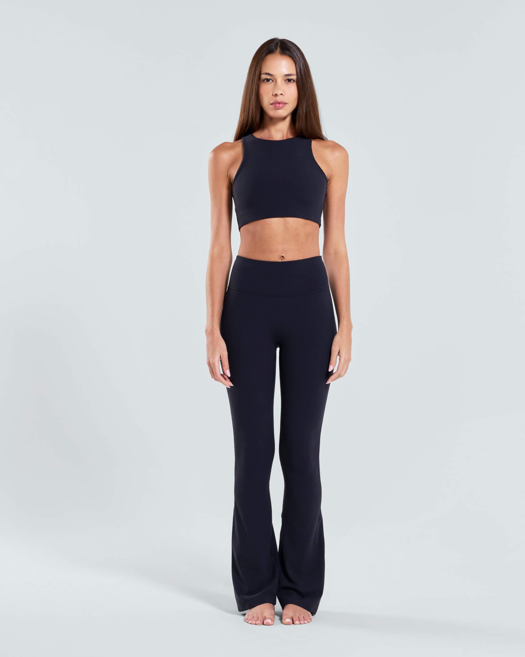 Women's Studio Wide Leg Leggings |Black| front