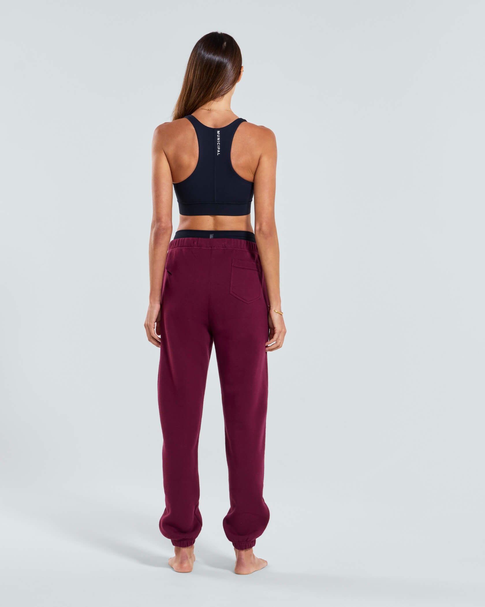 Women's Varsity Sweatpants |Merlot| back