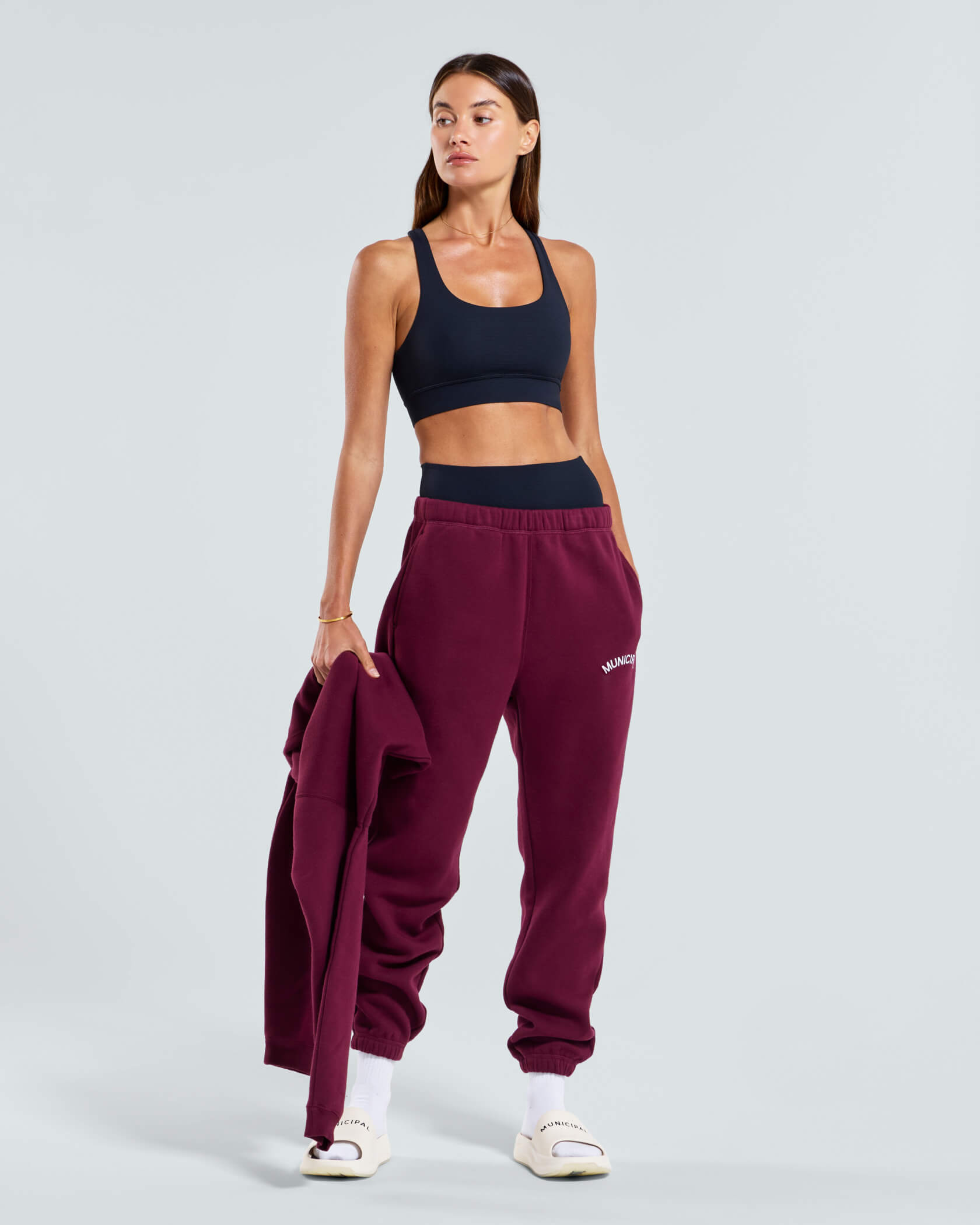 Women's Varsity Sweatpants |Merlot| lifestyle