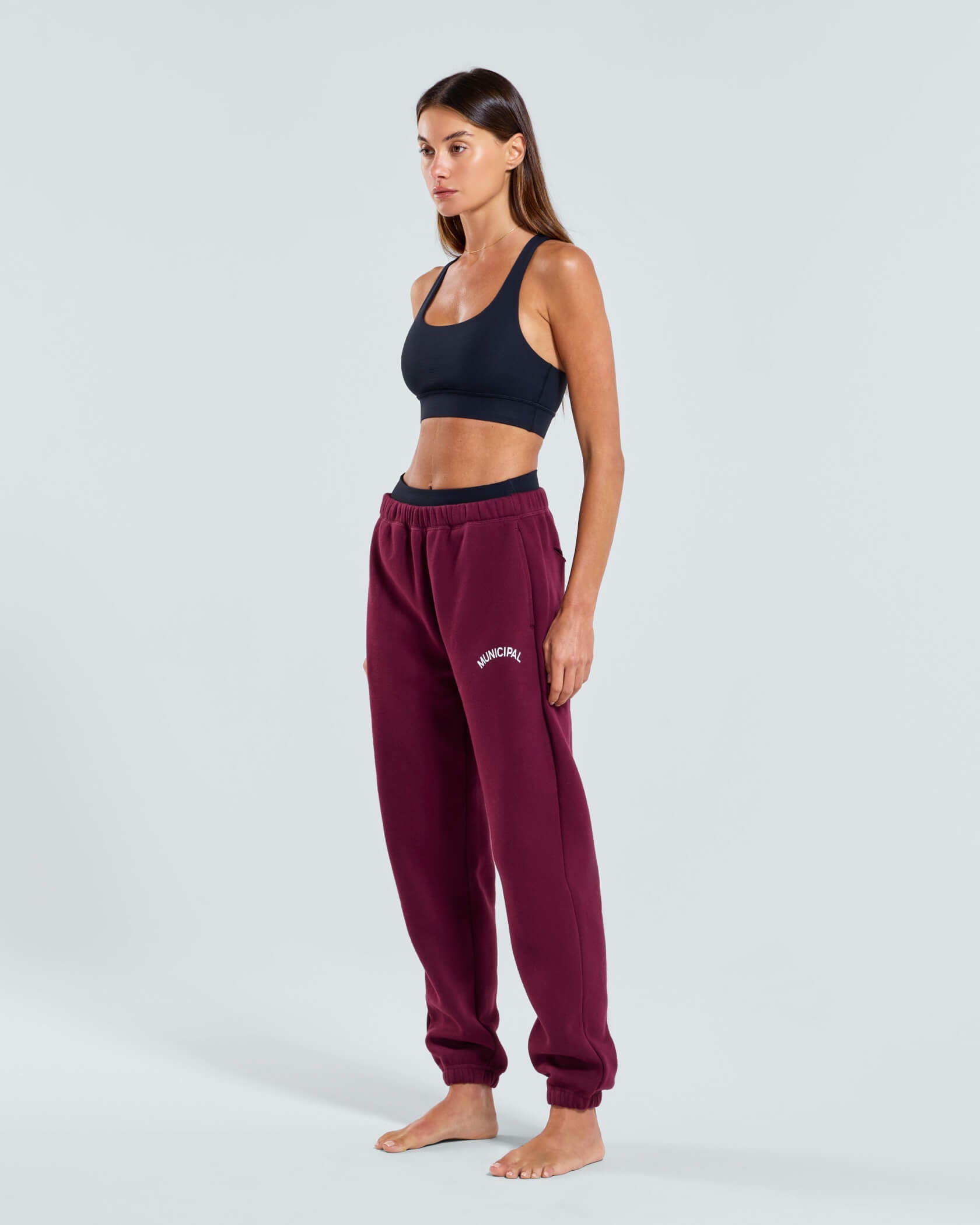 Women's Varsity Sweatpants |Merlot| side