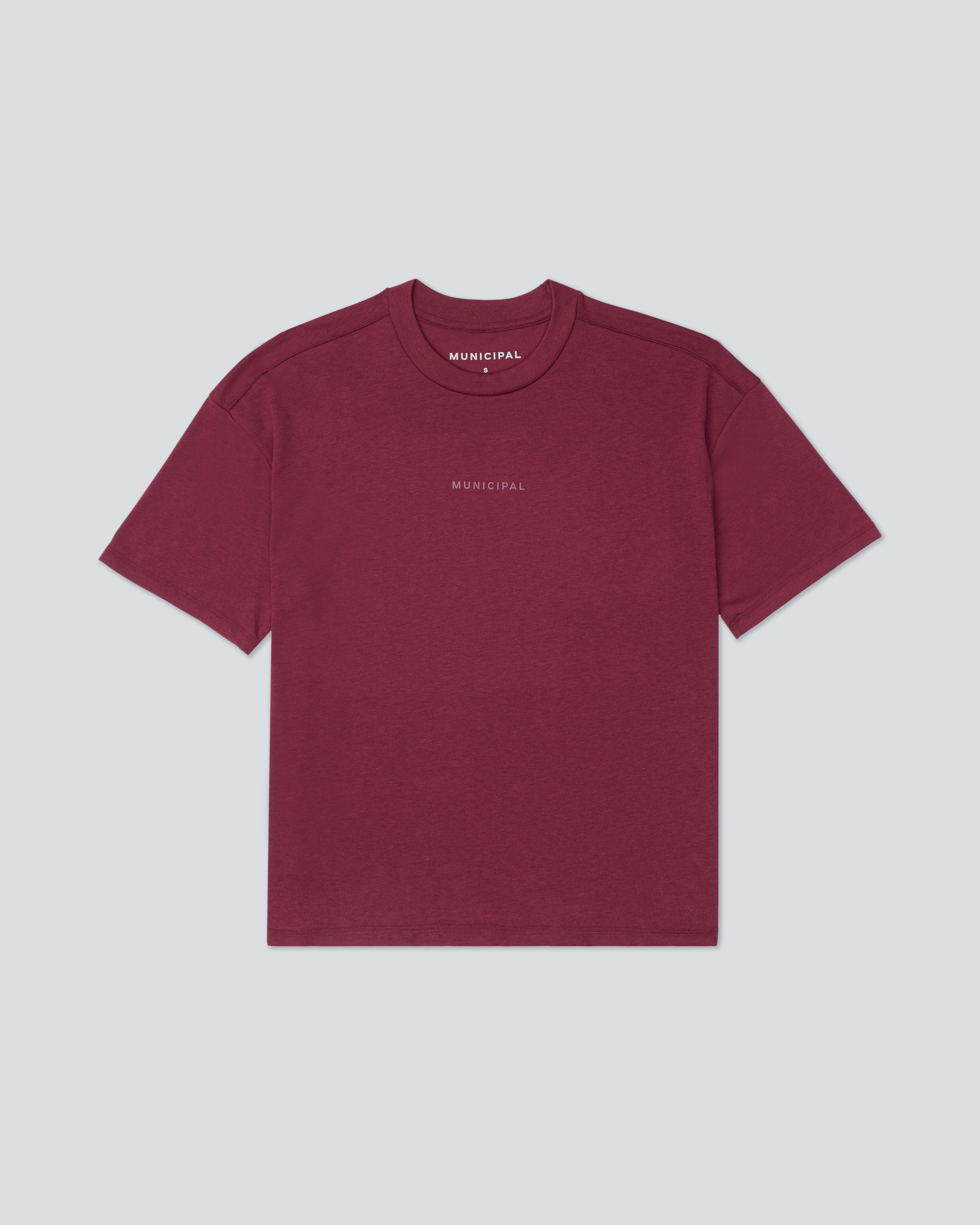 Women's Wordmark T-Shirt |Merlot| flat front
